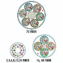 9BB8R006D-E205A  Cable, 6 Fiber, XGLO, Singlemode, OS1/OS2, 8.3/125, Indoor, Tight Buffered, Non-Armored, OFNR, Yellow, Per Foot